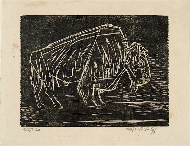 Bison by Wilhelm Rudolph on artnet