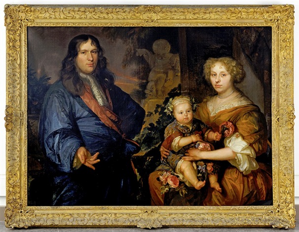 Portrait de famille dans un paysage by Abraham Lambertsz Jacobsz van