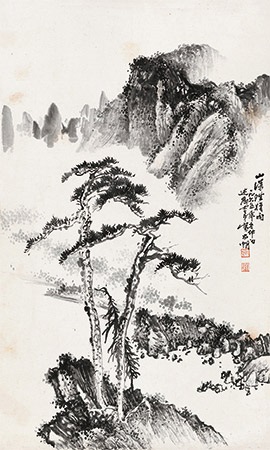 山水立轴水墨纸本by Liu Changchao on artnet