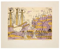 絵画 Julian Trevelyan Aigues Mortes Aigues Mortes by Julian Trevelyan on artnet