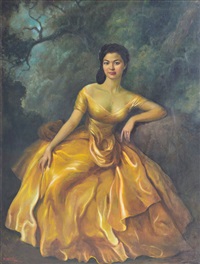 BASUKI ABDULLAH（バスキ アブドウラ）、スンダの娘（西部ジャワ） Javanese Girl - Basuki Abdullah - WikiArt.org