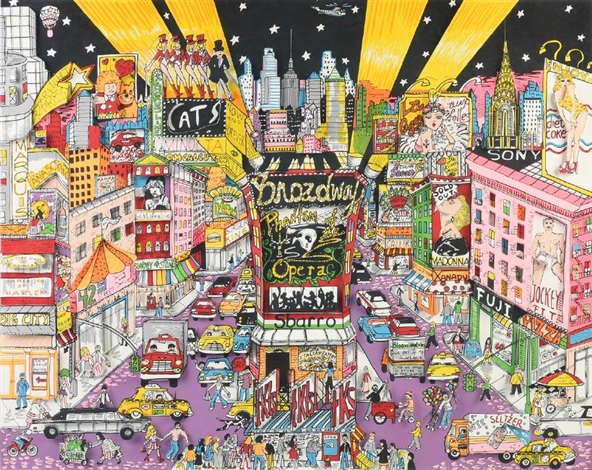 チャールズファジーノ　A Night On Broadway Night on Broadway by Charles Fazzino on artnet