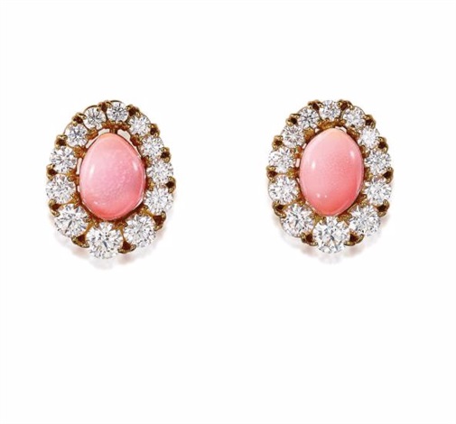 Pink conch pearl earrings online