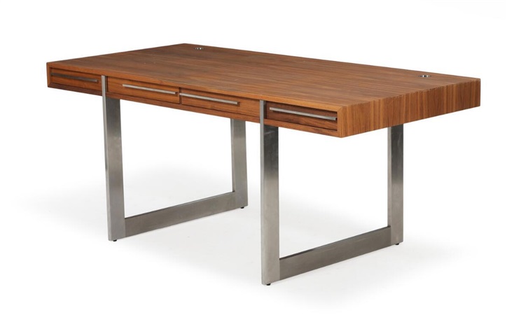 A walnut desk by Soren Nissen and Ebbe Gehl on artnet