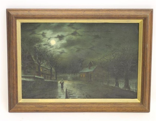 Moonlit Street Scene With Figure By Walter Linsley Meegan On Artnet Moonlit Street Scene With Figure By Walter Linsley Meegan On Artnet