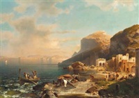Franz Richard Unterberger、Capri Capri, c.1870-79 by Franz Richard Unterberger