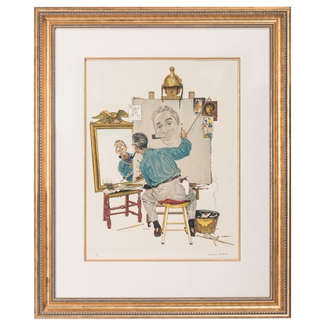 Triple Self Portrait by Norman Rockwell on artnet