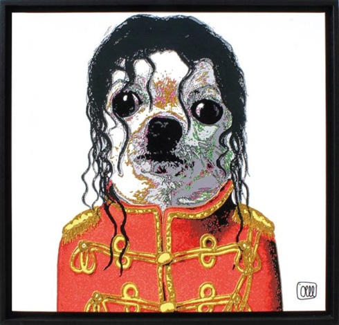 Michael jackson hot sale dog painting