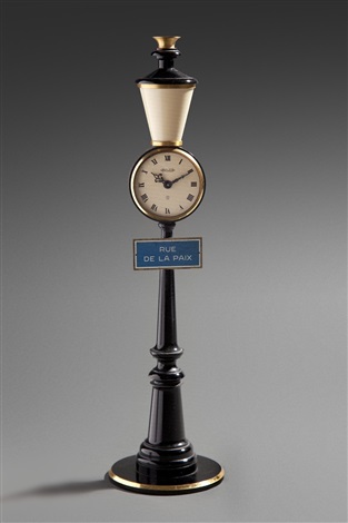 Vintage Rue de la Paix, table clock by Jaeger-LeCoultre on