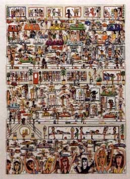 chobi　ジェームスリジィ作  \"WOMEN WHO WORK OUT\" James Rizzi Women Who Work out 1989 Hand Signed 3-D