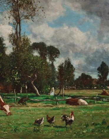 Paturage aux environs dHonfleur Pastoral Landscape near Honfleur