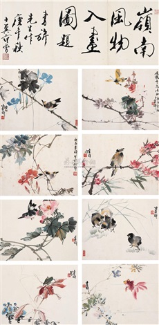 ☆日本の職人技☆ 中国美術・純手描き・四尺横幅・花鳥画芯