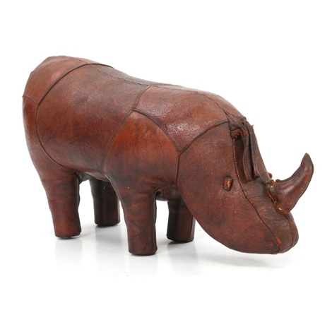 Leather rhino footstool ebay deals
