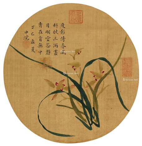 豊富な商品から 兰花图立轴设色绢本by Duankang artnet on 絵画/タペストリー