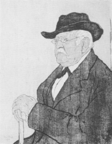 Bildnis Max Ritter von Gomperz by Emil Orlik on