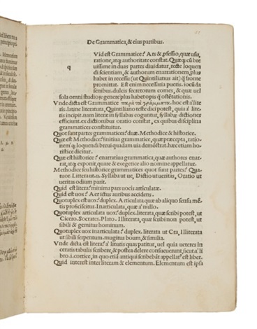 Manuzio, Romani Rudimenta grammatices, Venice, Aldo, 1501, parchment ...