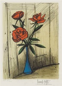 ベルナール・ビュフェ、TROIS JACINTHES DANS UN VASE