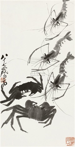 Shrimp and crab by Qi Baishi on artnet