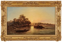 George Augustus Williams　F6　油絵　昭和50年購入 何でも揃う 絵画 g.william 期間限定価格商品 昭和50年購入 絵画