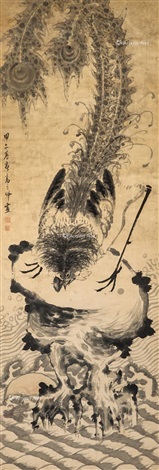 凤凰立轴水墨纸本by Gao Qipei on artnet