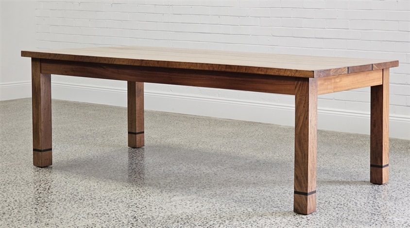 Australian hardwood dining table with rail inlay by Nicholas Dattner by ...