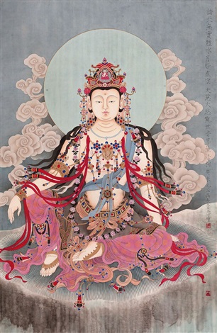 观音菩萨法像by Wu Changqing on artnet
