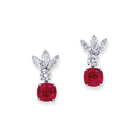 RUBY AND DIAMOND EARRINGS HARRY WINSTON by Harry Winston on artnet