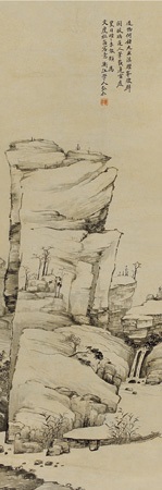 幽壑清泉图立轴水墨纸本by Hong Ren on artnet