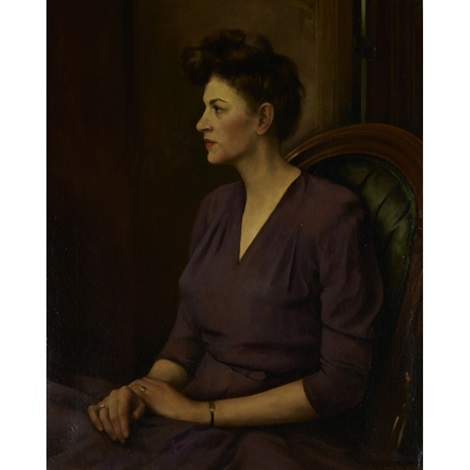 Portrait of a woman in a lavender dress by Keith Shaw Williams on artnet Portrait of a woman in a lavender dress by Keith Shaw Williams on artnet