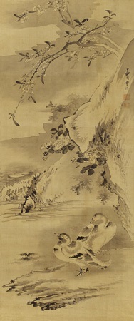 鸳鸯图立轴水墨绢本by Fang Ji on artnet