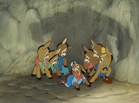 The Lost Boys as they turn into donkeys to be sold by the Coachman ...