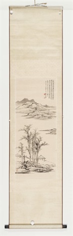 倪瓚 漁荘秋霽図軸 一級文物 倪瓚 漁荘秋霽図軸 一級文物 - メルカリ
