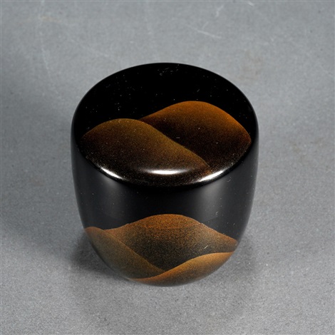 昭和1926-1989·中村宗哲作朗中斋画押款远山莳绘茶枣by Nakamura