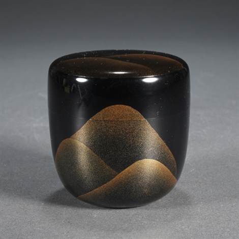 昭和1926-1989·中村宗哲作朗中斋画押款远山莳绘茶枣by Nakamura