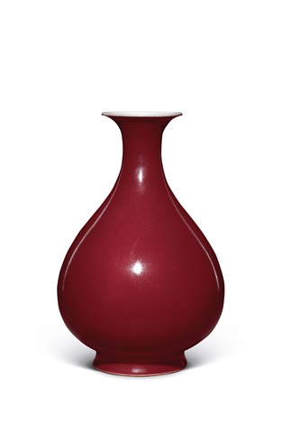 清乾隆霁红釉玉壶春瓶on artnet