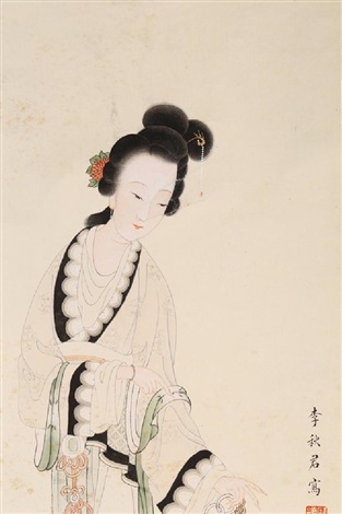 Figure 仕女圖 by Li Qiujun on artnet 