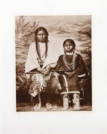 Hopi Indian woman and child by Laton Anton Huffman on artnet