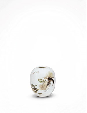 粉彩草虫水盂by Zou Wenhou on artnet