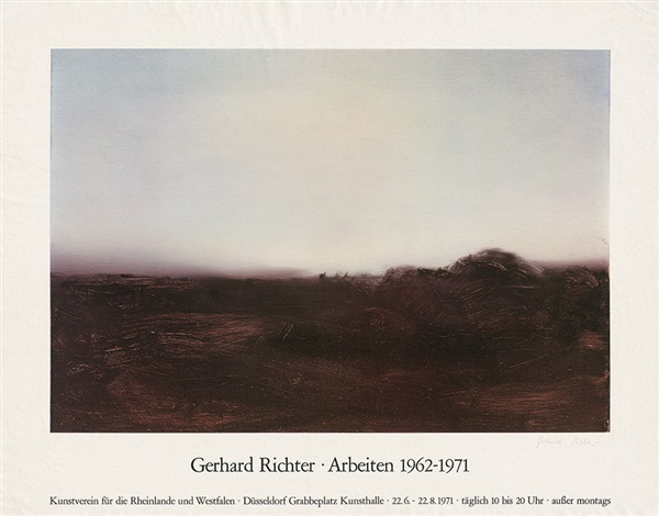 Ausstellungsplakat Gerhard Richter Arbeiten 19621971 by Gerhard