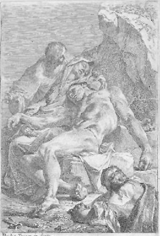 Der Leichnam Christi im Schoße der Maria by Paul Troger on