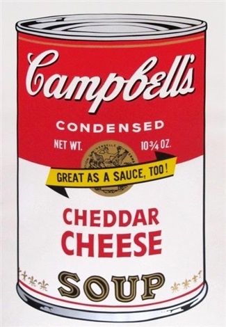 andy warhol cheddar cheese soup campbell's soup screenprint