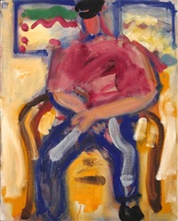 Seated Figure with Black Hat, 1985