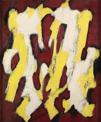 White Feature on Red, 1957