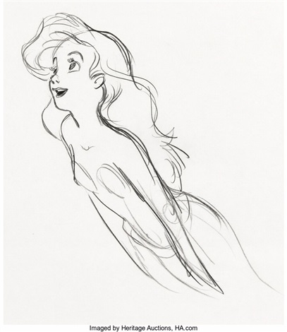 How to Draw Ariel from The Little Mermaid (Full Body)