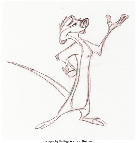 The Lion King Timon Art Animation Drawing Walt Disney, 1994 by Walt Disney  Studios on artnet