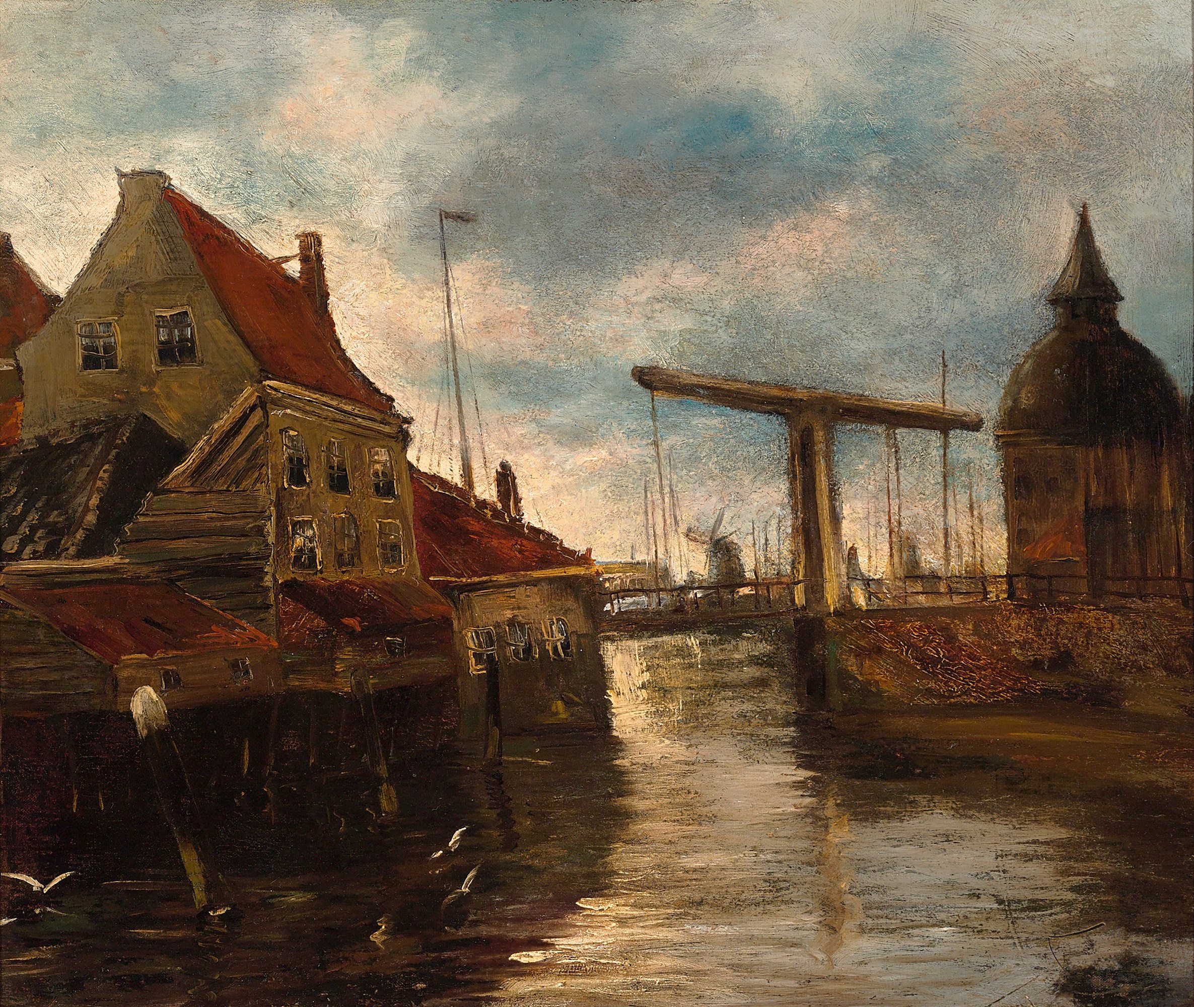 Cityscape with Drawbridge by Vincent van Gogh on artnet