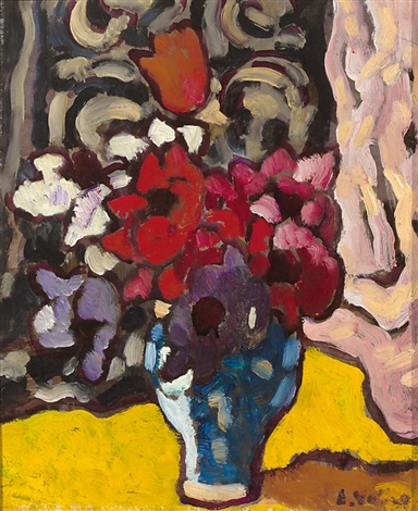 Fleurs en Vase Bleu Flowers in a Blue Vase by Louis Valtat on artnet