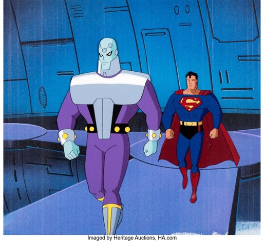 Superman The Animated Series Brainiac and Superman Production Cel Warner  Brothers, c. 1996-2000 by Warner Bros. Studios on artnet