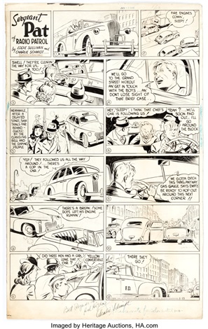 Charles Schmidt Sergeant Pat of the Radio Patrol Sunday Comic Strip, Lot  #14113