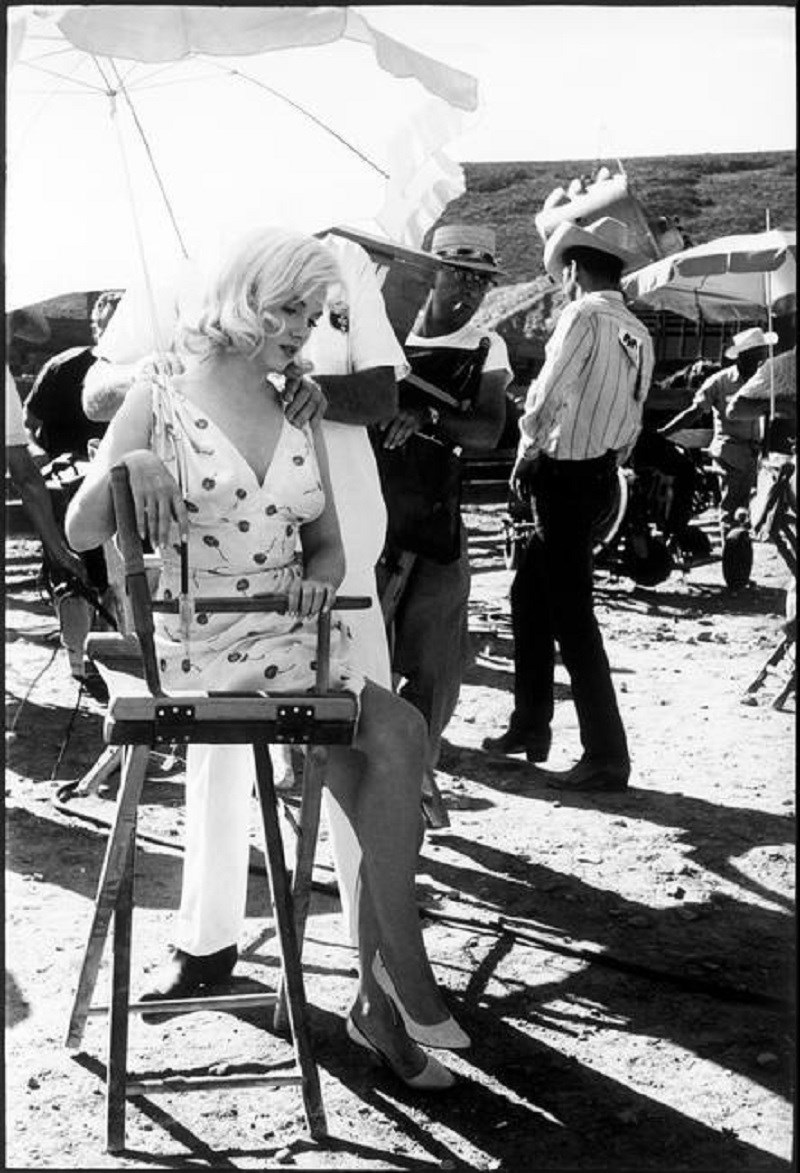 Marilyn Monroe during the filming of “The Misfits.” Nevada, 1960.